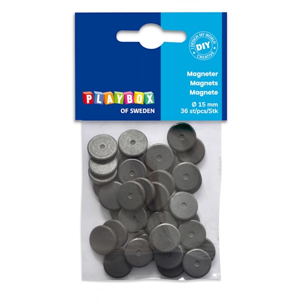 Magneter ø 15mm 36-pakk Playbox