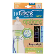 Nappflaska Glas 2-p Options Wideneck 270ml, Dr.Brown