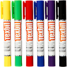 Playcolor tekstiiliväripuikko, Pit. 14 cm, värilajitelma, 5 g, 6 kpl/ 1 pkt