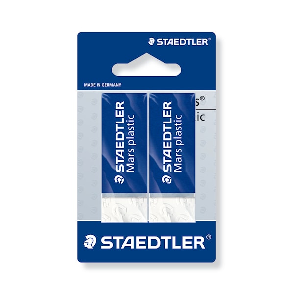 Mars® plastic 2-pack, blisterkort. Premium suddgummi.