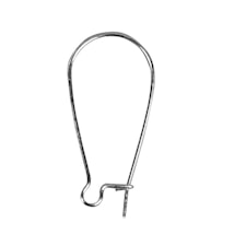 Öronkrokar 25 mm Silverpläterad 30 st