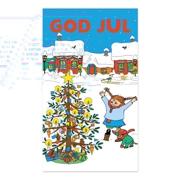 Julkort 12x17 Pippi