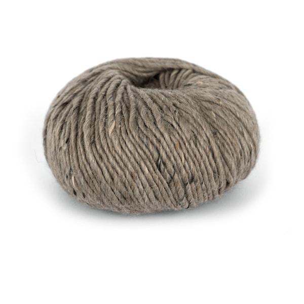 Du store Alpakka Tweed Garn Ullmix 50 g Lys Brun 108