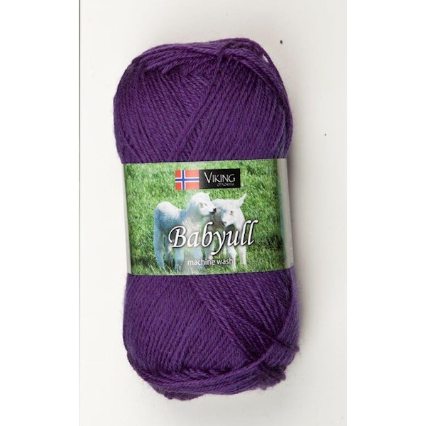 Viking of Norway Baby Ull 50 gr Mørk Lilla 371