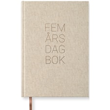 5-Års Dagbok A5 Rough Linen Paperstyle