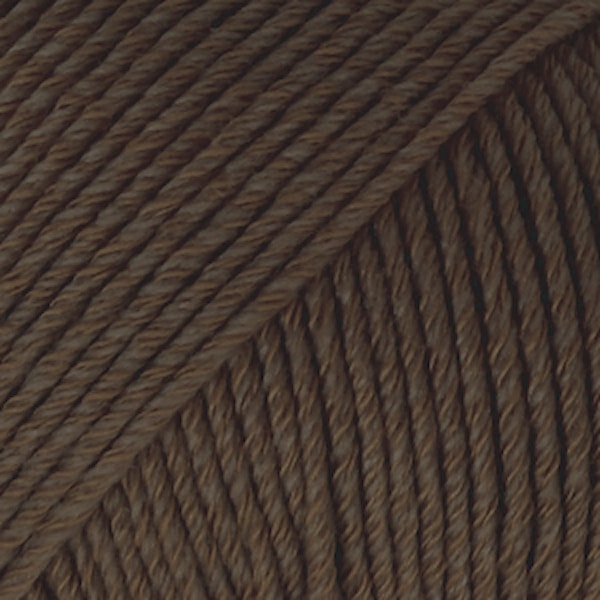 Drops Cotton Merino Uni Colour Lanka Villasekoitus 50g Brown 12