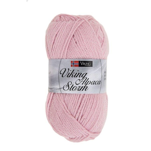 Viking of Norway Alpaca Storm Garn Alpackamix 50g Ljusrosa 566