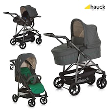 Barnevognpakke Rapid 4S Plus, Caviar/Emerald, Hauck