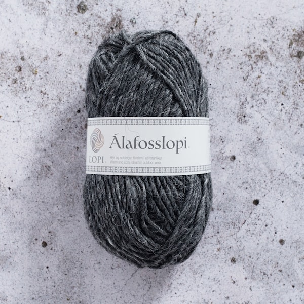 Álafosslopi Garn Ull 100 g Mörk grå Istex (0058)