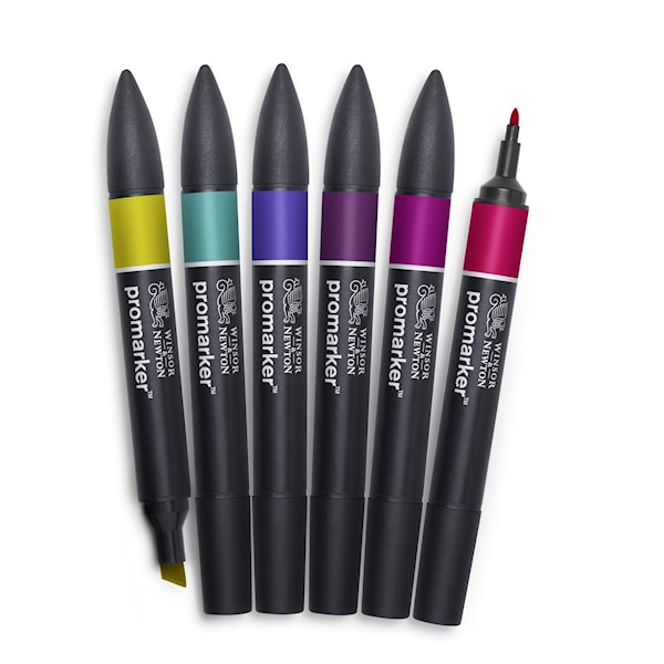 Markørpenn ProMarker Sett6 Rich tones Winsor & Newton