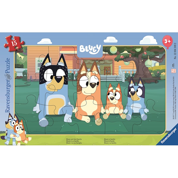 Bluey And Her Family Pussel 15 bitar, Ravensburger