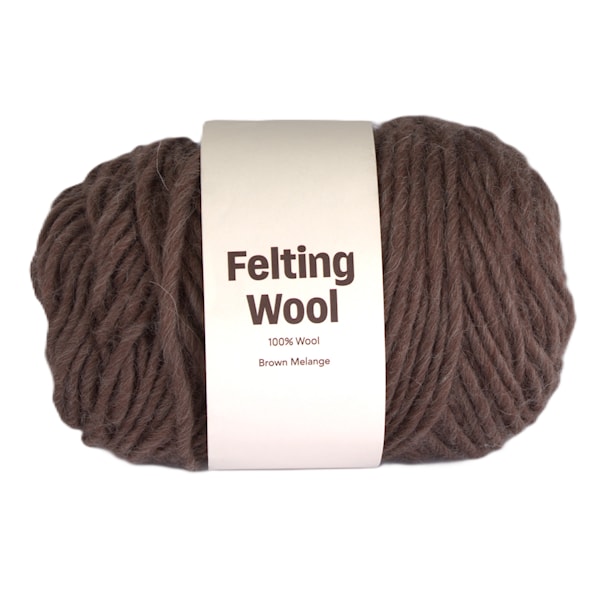 Felting Wool 100 g Brown Melange A127 Adlibris