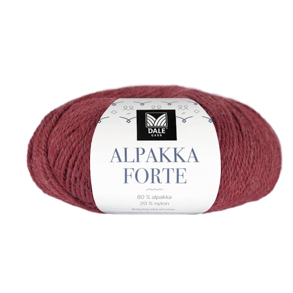 Dale Garn Alpakka Forte Garn 50 g Chilirød melert 704
