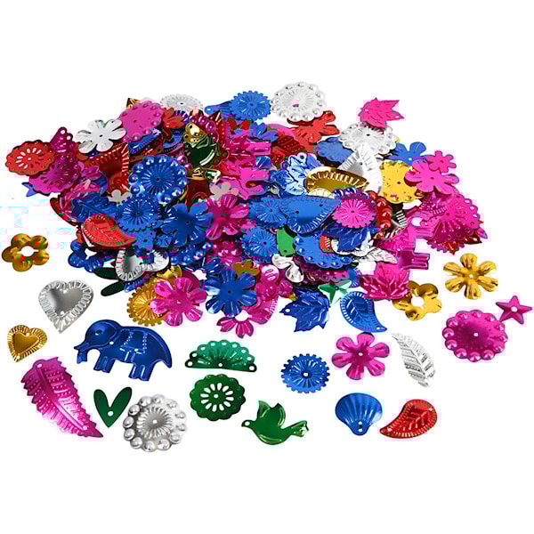 Paljetter Mix 15-45 mm Starka Färger 30 g (starka färger) Paljetter Mix 15-45 mm Starka Färger 30 g (starka färger)