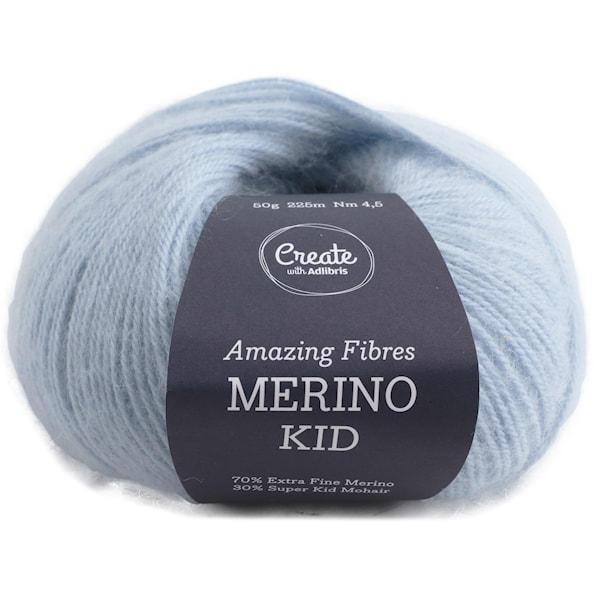Adlibris, Merino Kid, 50 g, Sky Blue A504