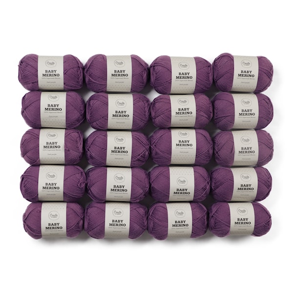 Adlibris Baby Merinovilla Lanka 50g Deep Purple A142 20 kpl