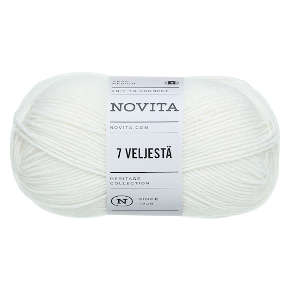 7 Brødre Garn Ullmiks 100 g hvit 011 Novita