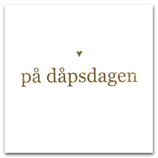 Baby og dåp, gratulasjonskort med Konvolutt 12,5x12,5cm
