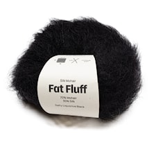 Mohair-Silkki Fat Fluff 25 gr Salt Liquorice black A781  Adlibris