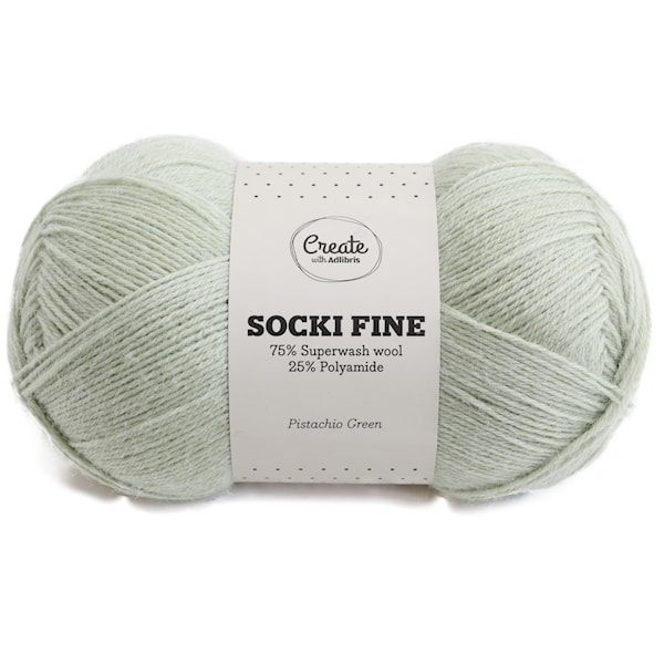Adlibris Socki Fine 100g Pistachio Green A010