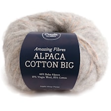 Adlibris Alpaca Cotton Big 50 g, Light Grey Twist A672