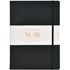 Anteckningsbok A4 Svart PU Olinjerad BNT Office