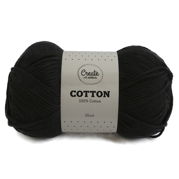 Adlibris Puuvillalanka 100g Black A082