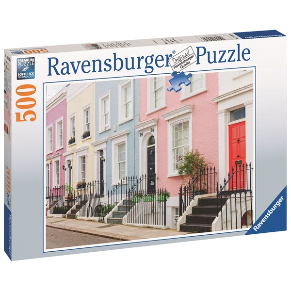 Colourful London Townhouses Pussel 500 bitar Ravensburger