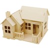 3D Hus med terass, stl. 19x17,5x15 , plywood, 1st.