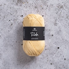 Tilda Garn Bomullsmix 50 g ljusgul 33 Svarta Fåret