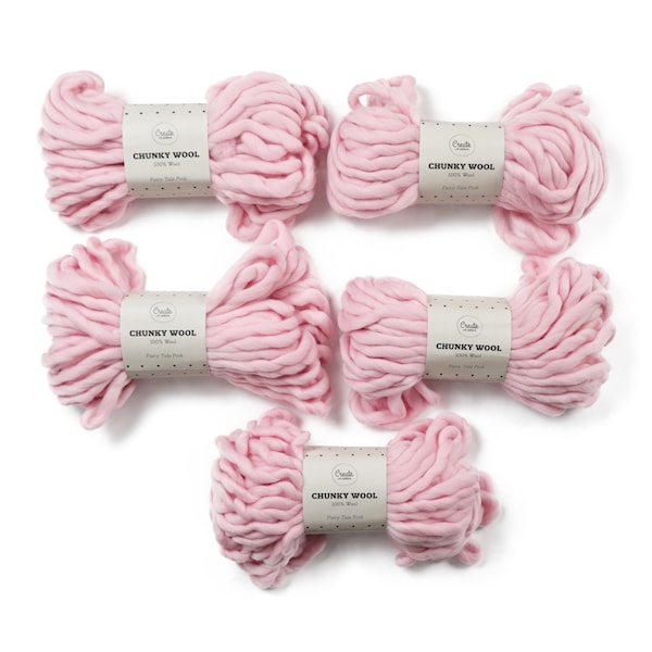 Adlibris Chunky Wool Lanka 200g Fairy Tale Pink A036 5 kpl