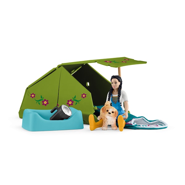 Schleich 42745 Pocket Set Lekesett Camping med Kim -  Dyr  - Plast