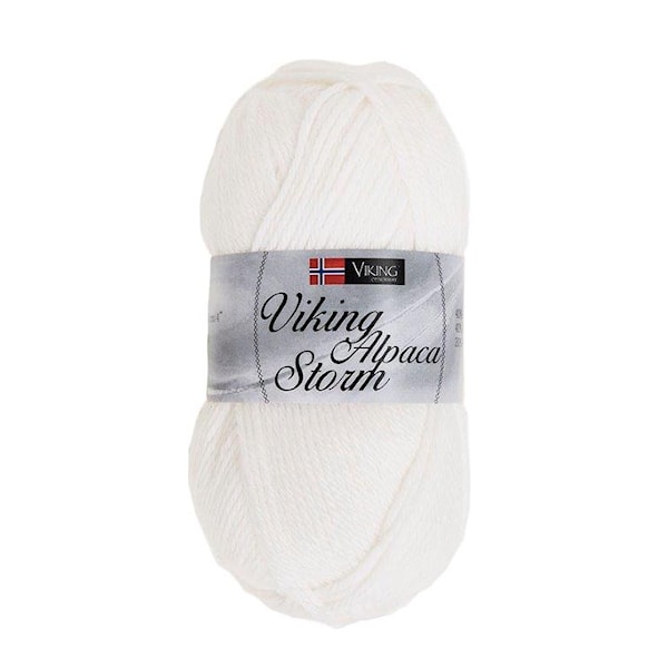 Viking of Norway Alpaca Storm Garn Alpackamix 50g Vit 500