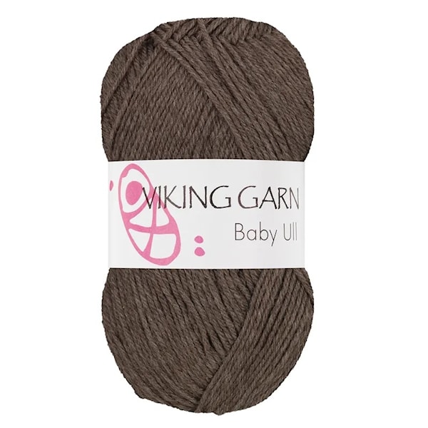 Baby Ull 50 g Brun 308 Viking Garn