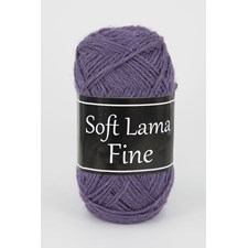 Soft Lama Fine Garn Babylama 50 g Violett Svarta Fåret