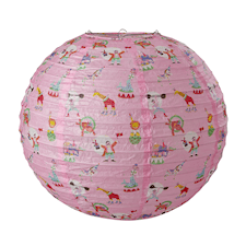 Lampeskjerm, Sirkus, Rispapir, Rosa, Rice