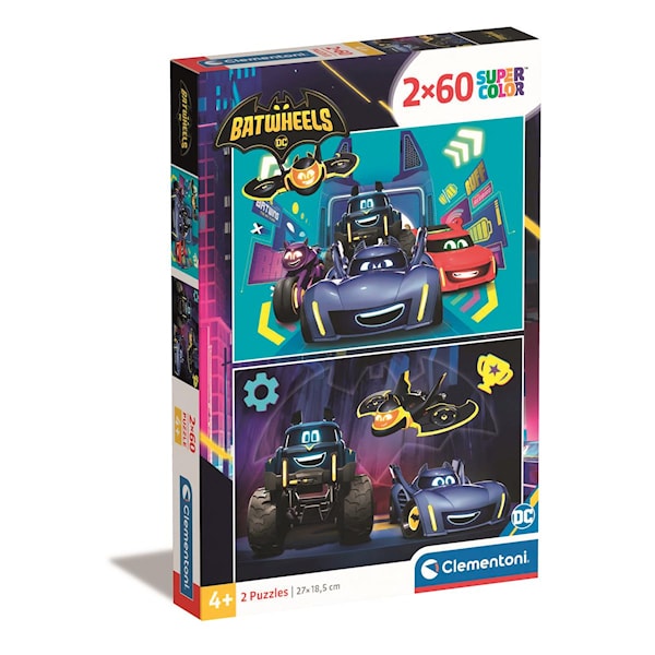 Clementoni Jigsaw Puzzle Super Color Batwheels 2x60pcs. Gulv