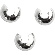 Knuttäckare försilvrad till elastik  5 mm 50-pack