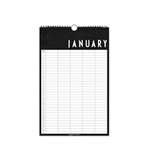 Monthly Planner Svart Design Letters
