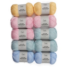 Garnpaket Adlibris Cotton Mercerized 100g Pastel mix 10-pack