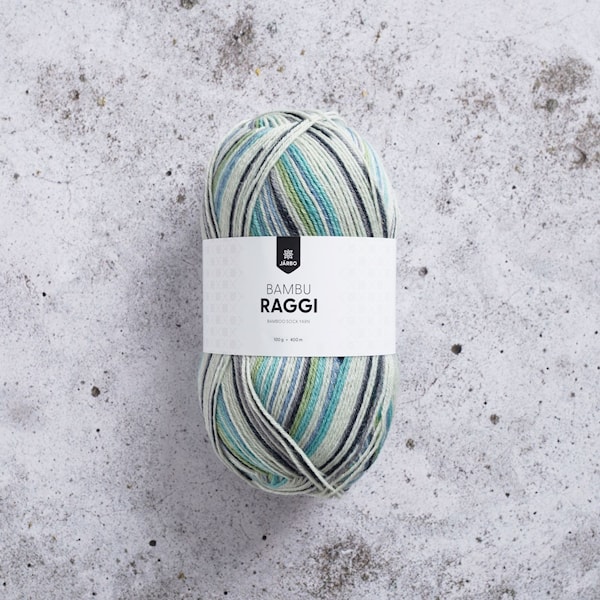 Â Järbo Bambu Raggi Garn 17208 Påfuglprint