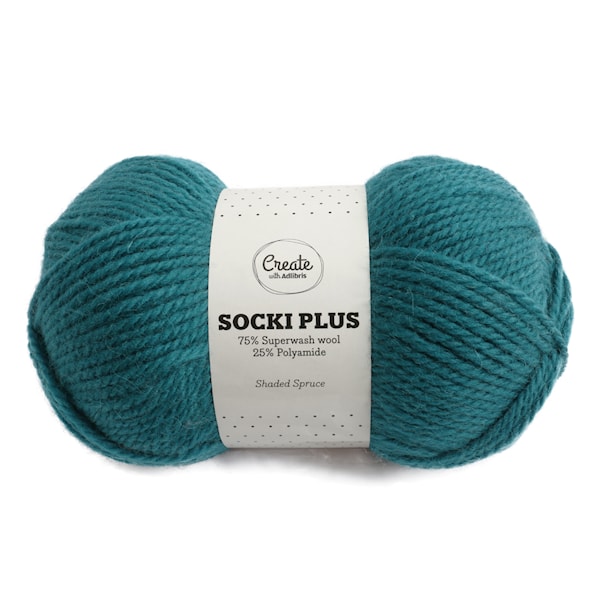 Adlibris Socki Plus Enfärgat Garn 100g Shaded Spruce A140
