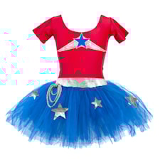 Maskeradklänning Supergirl Med Cape 110-116 cm Den Goda Fen