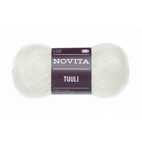 Tuuli Garn Mohair 25 g Lysstråle 002 Novita