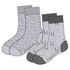 Antislip Strumpa Classic 2-pack, Grå, Strl 19-21, Geggamoja