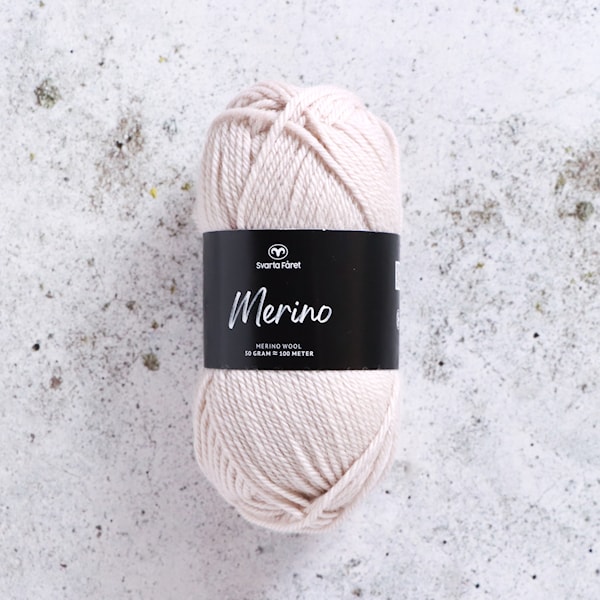 Merino 50g Cannoli Cream (00) Svarta Fåret