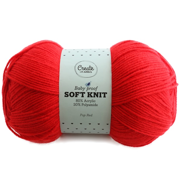 Adlibris Soft Knit 100g Pop Red A327
