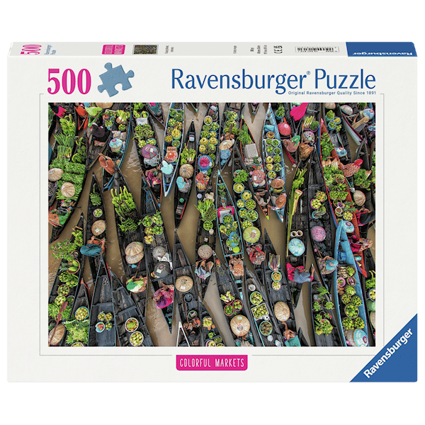 Floating Market Indonesia Pussel 500 Bitar, Ravensburger