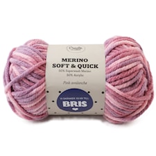 Adlibris BRIS Merino Soft & Quick Garn Ullmix 150g pink avalanche A174