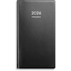 Kalenteri 2026 Interplano musta muovikansi (kaksikielinen)  83x158 mm Burde